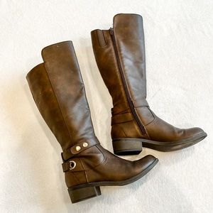 Arizona Jean Company Brown Cuala Tall Boots Full Zip Women's Size 5 Knee High